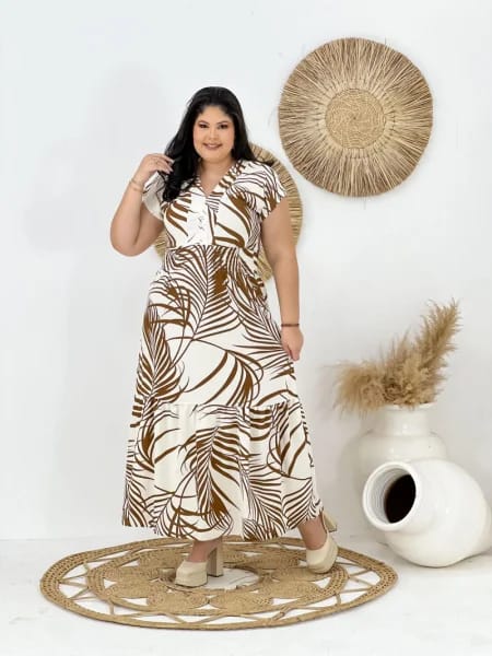 Vestido Longo Evangélico em Duna 🌸